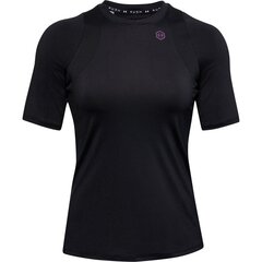 Sportiniai marškinėliai moterims Under Armour Rush, juodi kaina ir informacija | Sportinė apranga moterims | pigu.lt