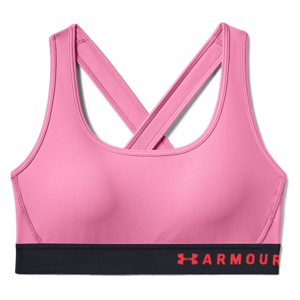 Sportinė liemenėlė moterims Under Armour Mid Crossback UA1307200, rožinė цена и информация | Sportinė apranga moterims | pigu.lt