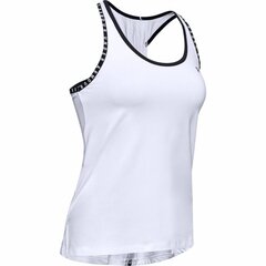 Sportiniai marškinėliai moterims Under Armour Knockout UA1351596, balti kaina ir informacija | Sportinė apranga moterims | pigu.lt