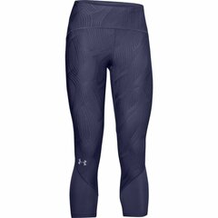 Sportinės kelnės moterims Capri Under Armour Fly Fast Jacquard Crop UA1350079, mėlynos цена и информация | Спортивная одежда женская | pigu.lt