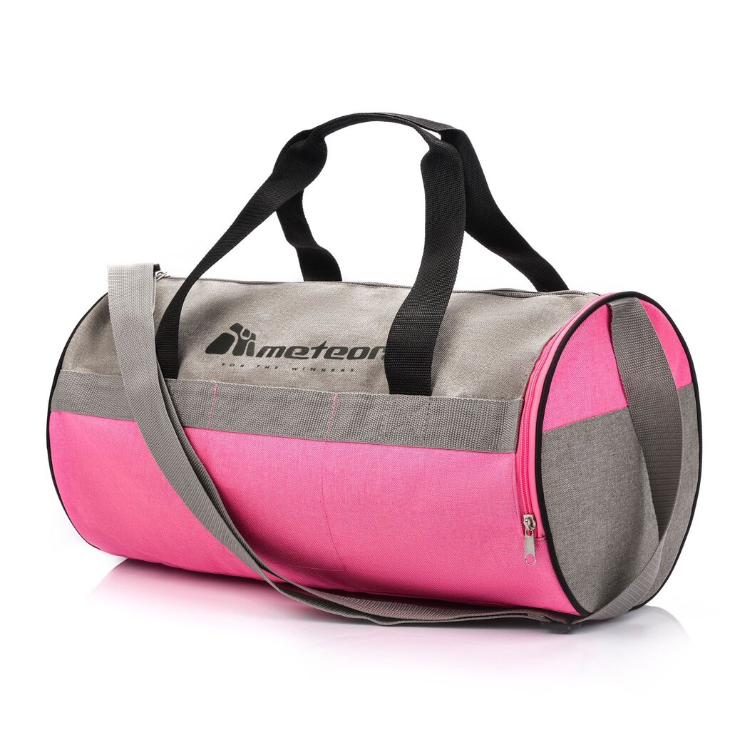 Sportinis krepšys Meteor 25L, pilka/rožinė kaina ir informacija | Kuprinės ir krepšiai | pigu.lt