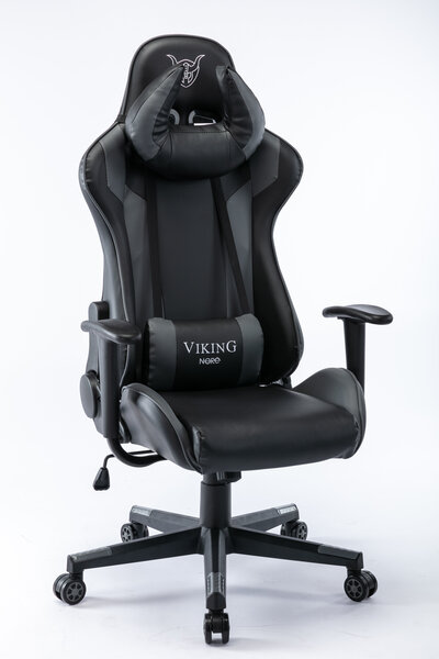 Žaidimų kėdė NORE Viking, juoda/pilka atsiliepimas