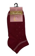 Женские короткие носки с рисунком, красные цена и информация | Женские носки | pigu.lt