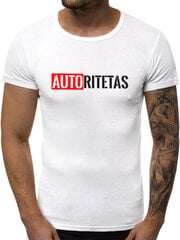 Marškinėliai vyrams Autoritetas JS/712005-43405-XXL, balti kaina ir informacija | Vyriški marškinėliai | pigu.lt