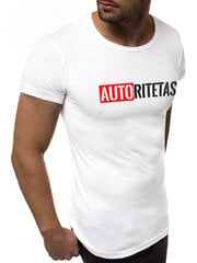 Marškinėliai vyrams Autoritetas JS/712005-43405-XXL, balti kaina ir informacija | Vyriški marškinėliai | pigu.lt