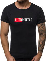 Marškinėliai vyrams Autoritetas JS/712005-43408-XXL, juodi kaina ir informacija | Vyriški marškinėliai | pigu.lt