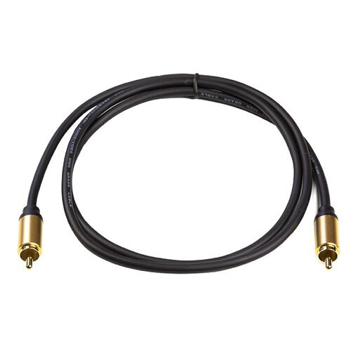 Koaksialinis kabelis RCA 26AWG, 1m kaina ir informacija | Kabeliai ir laidai | pigu.lt