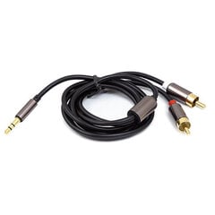Аудио кабель 3.5мм Stereo - 2x RCA, 1.5 м цена и информация | Кабели и провода | pigu.lt