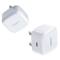 Ugreen USB-C Power Delivery 3.0 Quick Charge 4.0+ wall charger 20W 3A (UK plug) white (CD137) цена и информация | Зарядные устройства для телефонов | pigu.lt