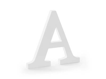 Medinė raidė A, balta, 21,5 x 20 cm kaina ir informacija | Dekoracijos šventėms | pigu.lt