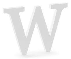 Medinė raidė W, balta, 26,5 x 19 cm kaina ir informacija | Dekoracijos šventėms | pigu.lt