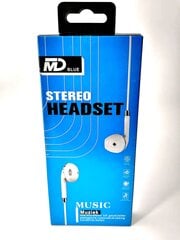 Ausinės MD BLUE su mikrofonu ir garso reguliavimu, 3.5 mm цена и информация | Теплая повязка на уши, черная | pigu.lt