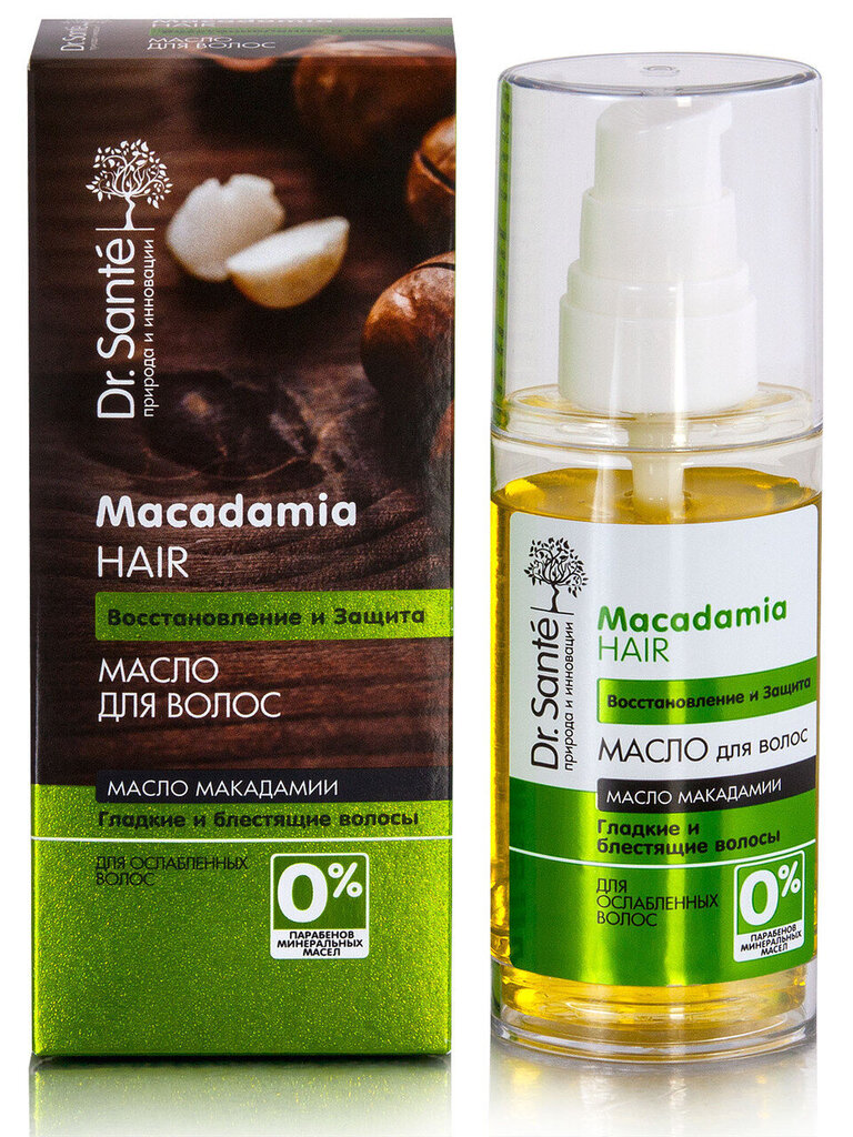 Plaukų aliejus Dr.Sante Macadamia, 50 ml kaina ir informacija | Priemonės plaukų stiprinimui | pigu.lt