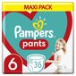 Sauskelnės-kelnaitės PAMPERS Pants Maxi Pack 6 dydis 15+ kg, 36 vnt. kaina ir informacija | Sauskelnės | pigu.lt