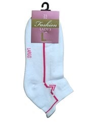 Medvilninės kilpinės kojinės su kompiuteriniu dizainu, baltos kaina ir informacija | Moteriškos kojinės | pigu.lt