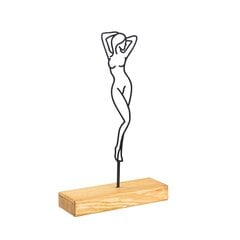 Statulėlė Woman 2, juoda kaina ir informacija | Interjero detalės | pigu.lt