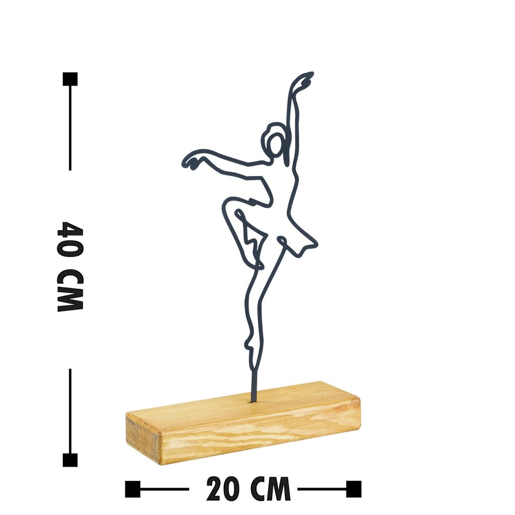 Dekoratyvinė figūrėlė Ballerina Black kaina ir informacija | Interjero detalės | pigu.lt