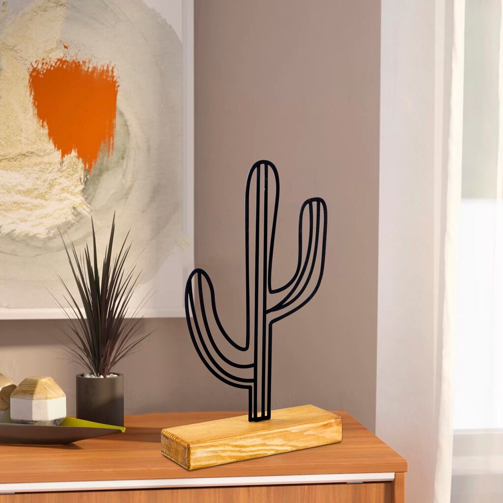 Dekoratyvinė figūrėlė Cactus Black kaina ir informacija | Interjero detalės | pigu.lt