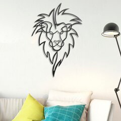 Metalinė sienų dekoracija Lion, 50x70 cm kaina ir informacija | Interjero detalės | pigu.lt