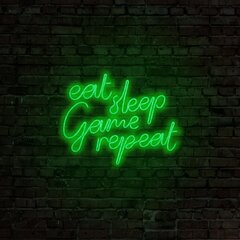 Настенный светильник eat sleep Game repeat цена и информация | Настенные светильники | pigu.lt