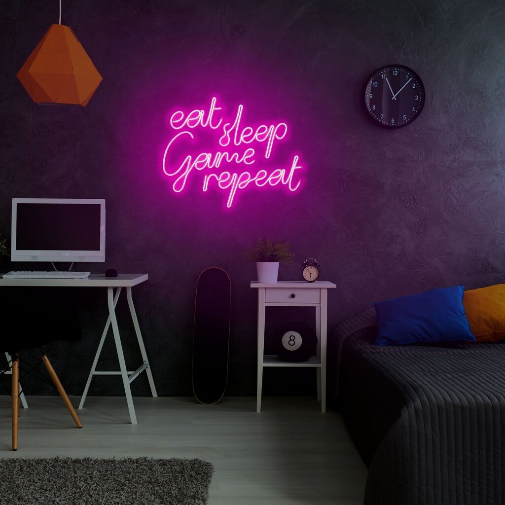Sieninis šviestuvas eat sleep Game repeat kaina ir informacija | Sieniniai šviestuvai | pigu.lt