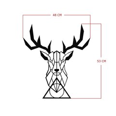 Metalinė sienos dekoracija Deer Head kaina ir informacija | Interjero detalės | pigu.lt