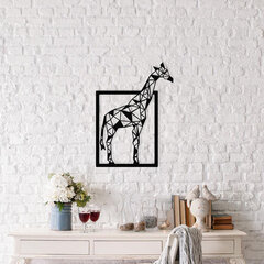 Metalinė sienų dekoracija Giraffe, 45x60 cm kaina ir informacija | Interjero detalės | pigu.lt