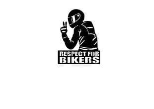 Metalinė sienų dekoracija Respect for Bikers, 47x62 cm kaina ir informacija | Interjero detalės | pigu.lt