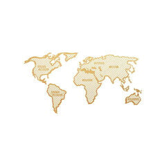 Metalinė sienos dekoracija World Map In The Stripes kaina ir informacija | Interjero detalės | pigu.lt