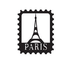 Metalinė sienų dekoracija Paris Stamp, 30x37 cm kaina ir informacija | Interjero detalės | pigu.lt