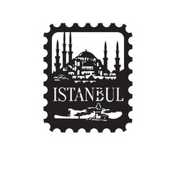 Metalinė sienų dekoracija Istanbul Stamp, 30x37 cm kaina ir informacija | Interjero detalės | pigu.lt