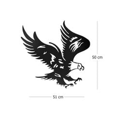 Metalinė sienos dekoracija Black Eagle kaina ir informacija | Interjero detalės | pigu.lt