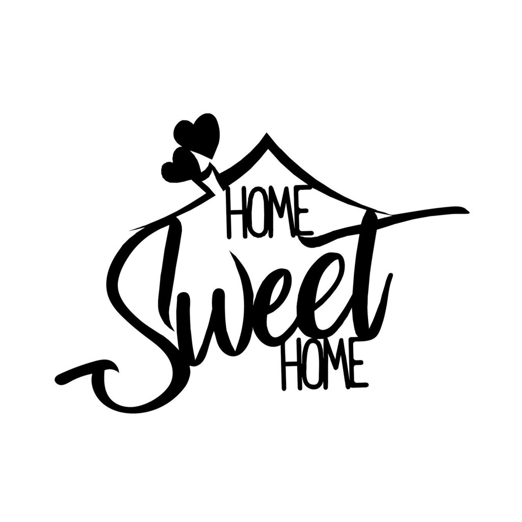 Metalinė sienos dekoracija Home Sweet Home kaina ir informacija | Interjero detalės | pigu.lt