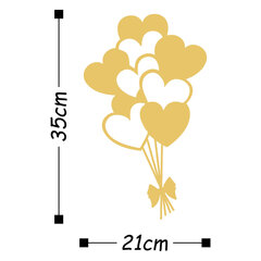 Metalinė sienos dekoracija Balloons kaina ir informacija | Interjero detalės | pigu.lt