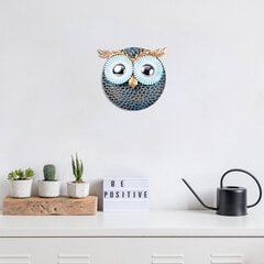 Metalinė sienų dekoracija Owl 3 Silver, 19x19 cm kaina ir informacija | Interjero detalės | pigu.lt