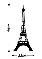 Metalinė sienos dekoracija Eiffel Tower kaina ir informacija | Interjero detalės | pigu.lt