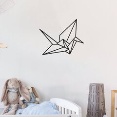 Metalinė sienų dekoracija Origami Black, 33x41 cm kaina ir informacija | Interjero detalės | pigu.lt