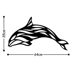 Metalinė sienos dekoracija Dolphin kaina ir informacija | Interjero detalės | pigu.lt