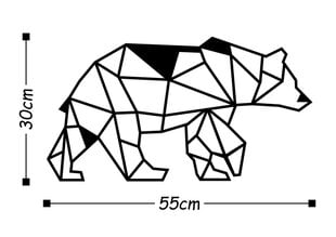 Metalinė sienos dekoracija Bear kaina ir informacija | Interjero detalės | pigu.lt