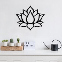 Metalinė sienų dekoracija Lotus Flower 1, 50x43 cm kaina ir informacija | Interjero detalės | pigu.lt