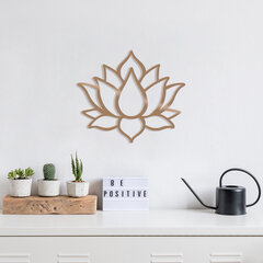 Metalinė sienų dekoracija Lotus Flower 1 Copper, 50x43 cm kaina ir informacija | Interjero detalės | pigu.lt