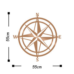 Металлическое украшение на стену Compass цена и информация | Детали интерьера | pigu.lt