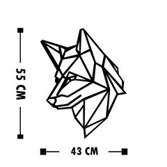 Metalinė sienos dekoracija Wolf kaina ir informacija | Interjero detalės | pigu.lt