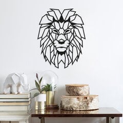 Metalinė sienų dekoracija Lion, 40x50 cm kaina ir informacija | Interjero detalės | pigu.lt