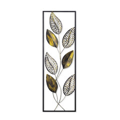 Metalinė sienų dekoracija Metal Art Leaf, 90x32x5 cm kaina ir informacija | Interjero detalės | pigu.lt