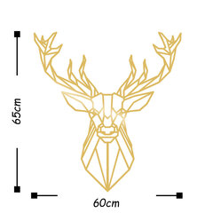 Metalinė sienos dekoracija Deer kaina ir informacija | Interjero detalės | pigu.lt