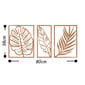 Metalinė sienų dekoracija Leaf 2 Copper, 80x38 cm kaina ir informacija | Interjero detalės | pigu.lt