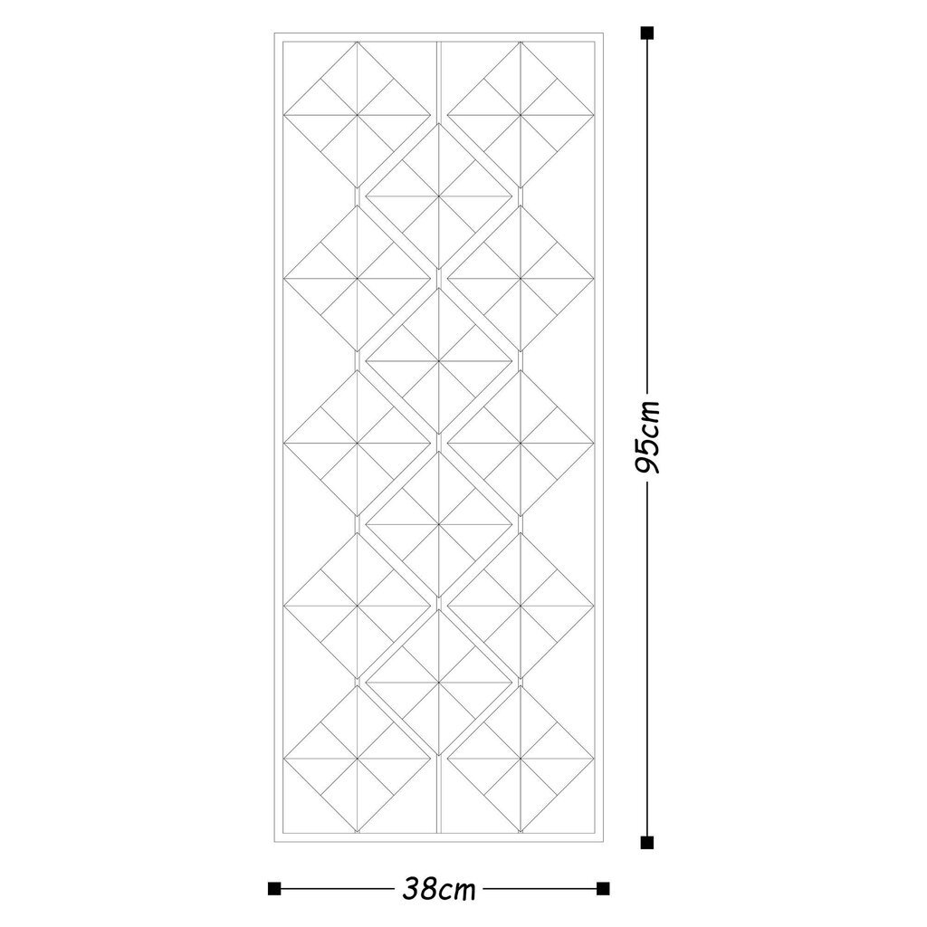 Metalinė sienų dekoracija Tesoro, 38x95 cm цена и информация | Interjero detalės | pigu.lt