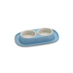 Comfy двойная миска Smart Clean 2х230 мл, синяя цена и информация | Миски, ящики для корма | pigu.lt