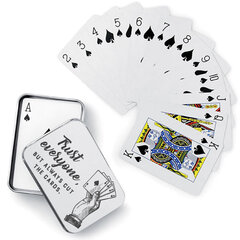 Kortos metalinėje dėžutėje Trust everyone kaina ir informacija | Azartiniai žaidimai, pokeris | pigu.lt
